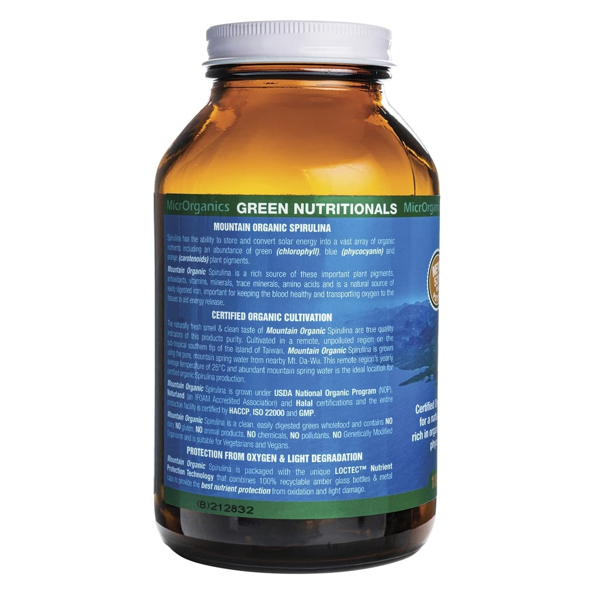 Thumbnail Green Nutritionals Mountain Organic Spirulina 180 Capsules