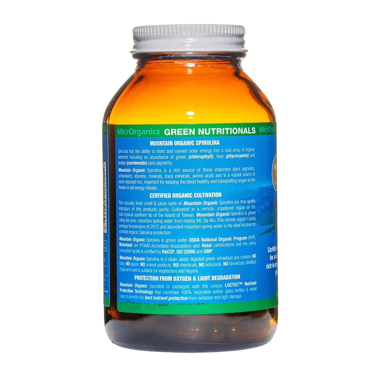 Thumbnail Green Nutritionals Mountain Organic Spirulina 180 Capsules