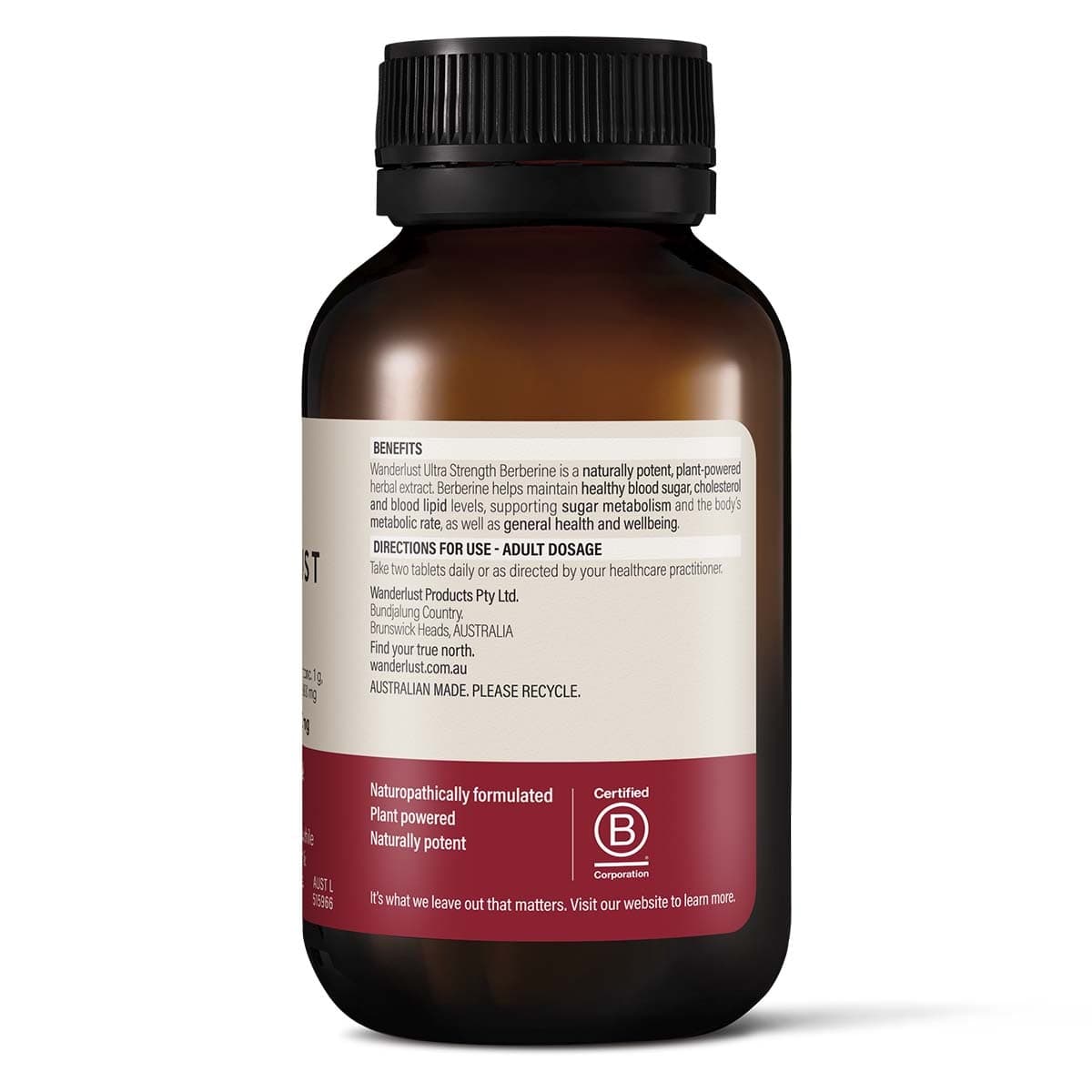 Thumbnail Wanderlust Ultra Strength Berberine 800mg - 60 Tablets