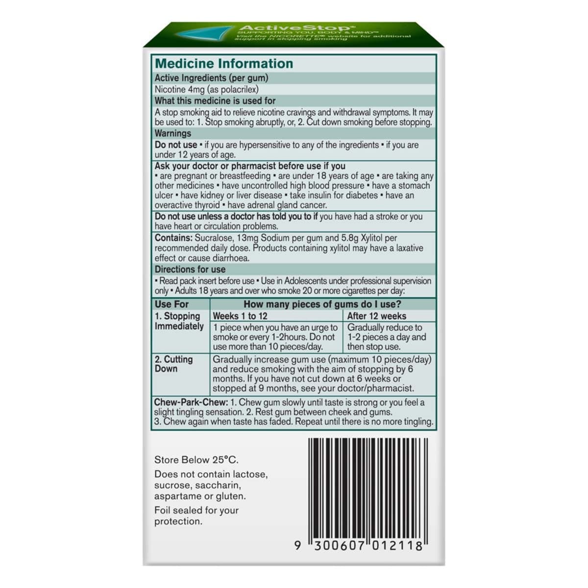 Thumbnail Nicorette Quit Smoking Nicotine Gum 4mg Freshfruit 30 Pack