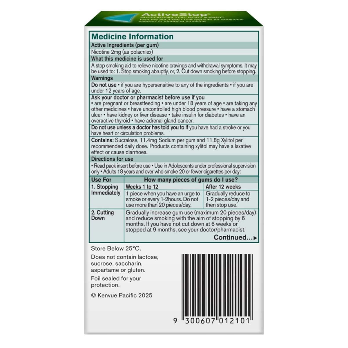 Thumbnail Nicorette Quit Smoking Nicotine Gum 2mg Freshfruit 30 Pack