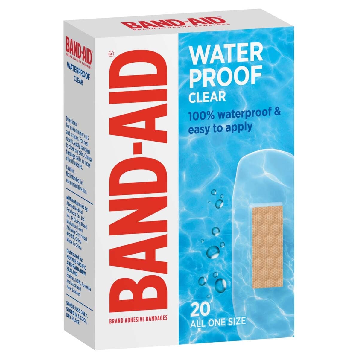 Thumbnail Band-Aid Clear Waterproof Bandage Strips Regular 20 Pack