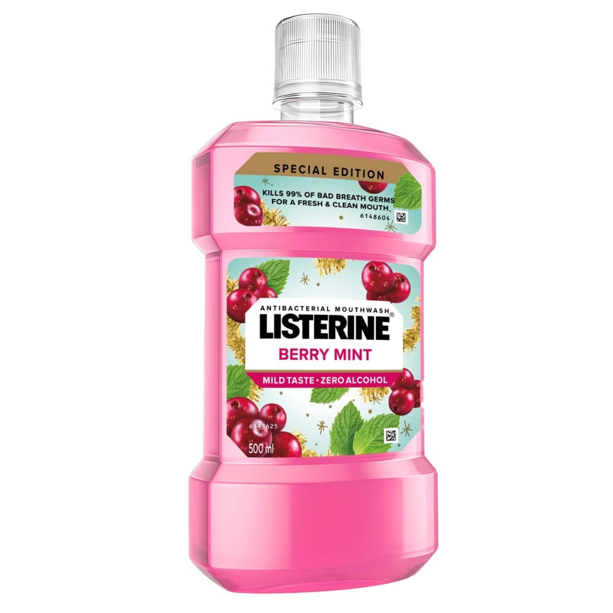 Thumbnail Listerine Antibacterial Mouthwash Alcohol Free Berry Mint 500ml