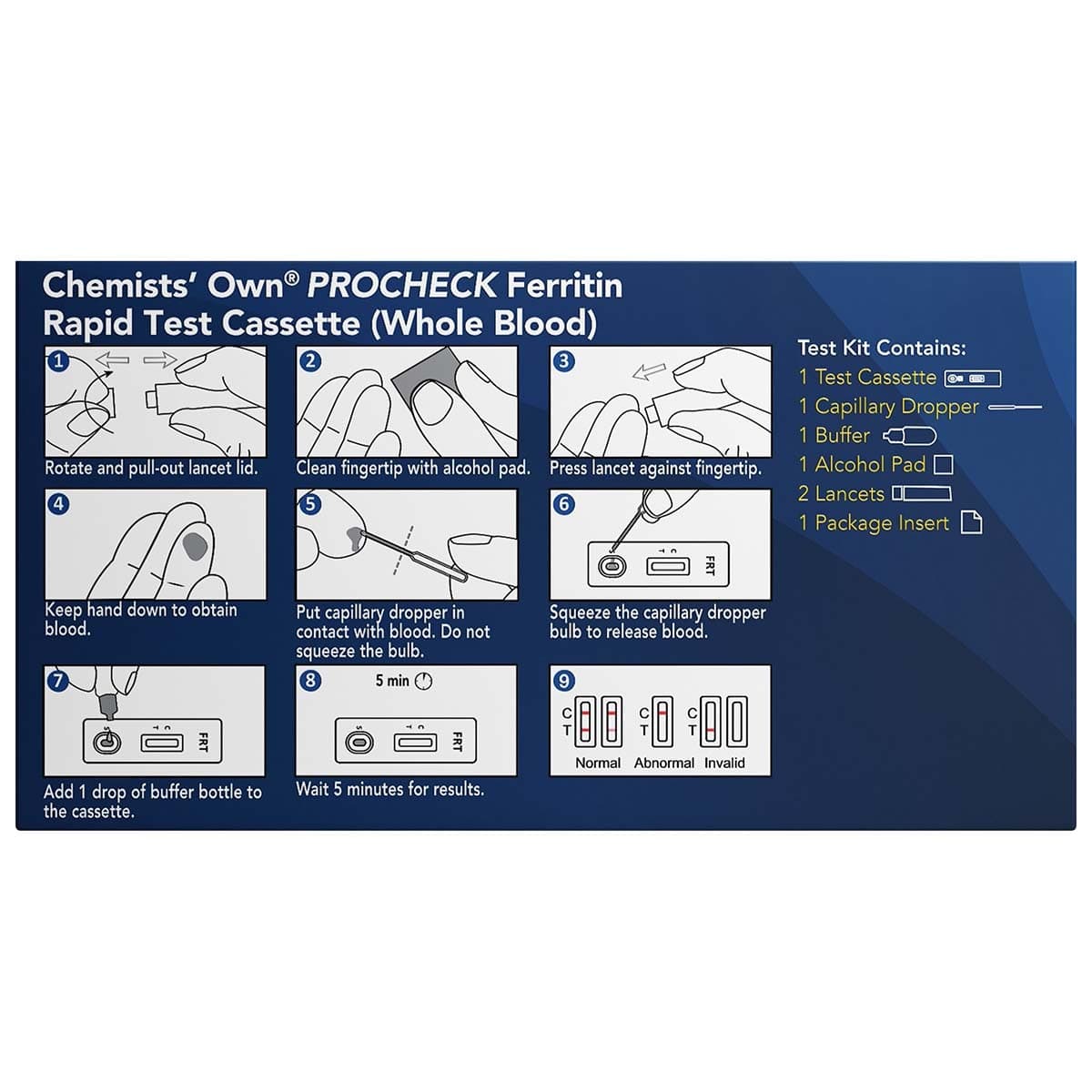 Thumbnail Chemists Own Ferritin Rapid Test 1 Pack