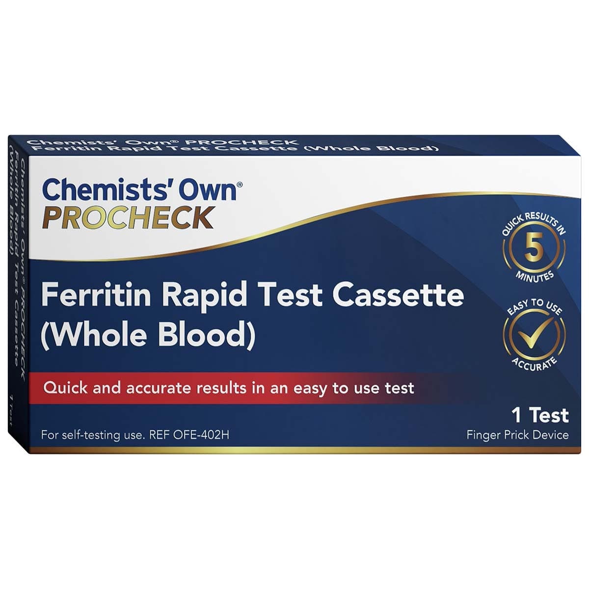 Thumbnail Chemists Own Ferritin Rapid Test 1 Pack