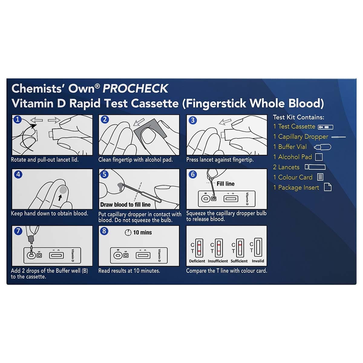 Thumbnail Chemists Own Procheck Vitamin D Rapid Test 1 Pack