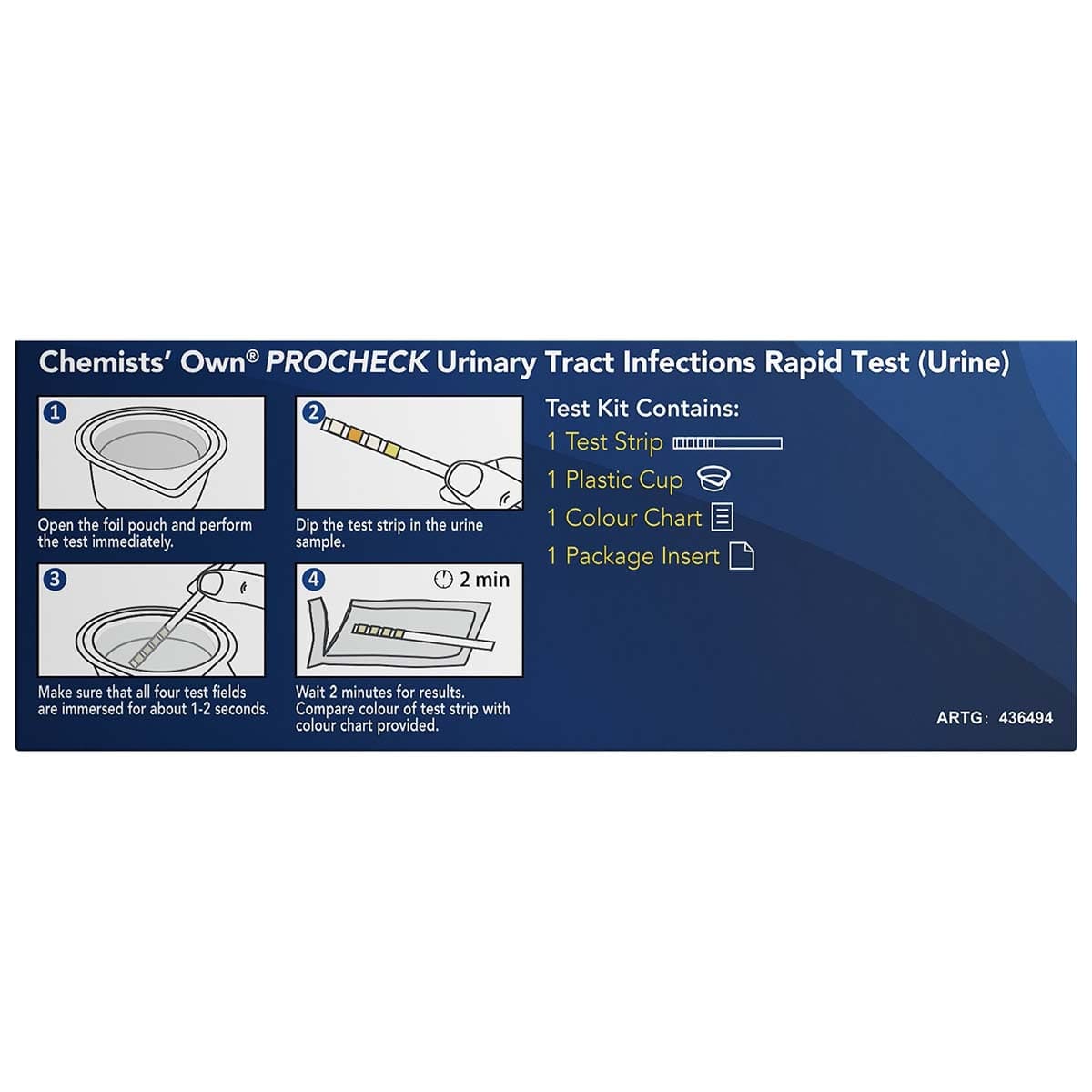 Thumbnail Chemists Own Procheck UTI Rapid Test 1 Pack