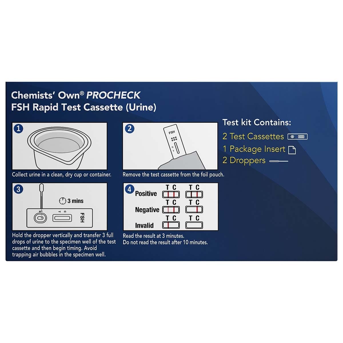 Thumbnail Chemists Own Procheck FSH Rapid Test 2 Pack