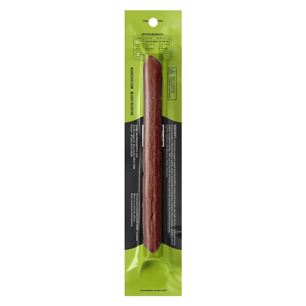 Thumbnail Chief Nutrition Organic Beef Sticks Mexican 25g