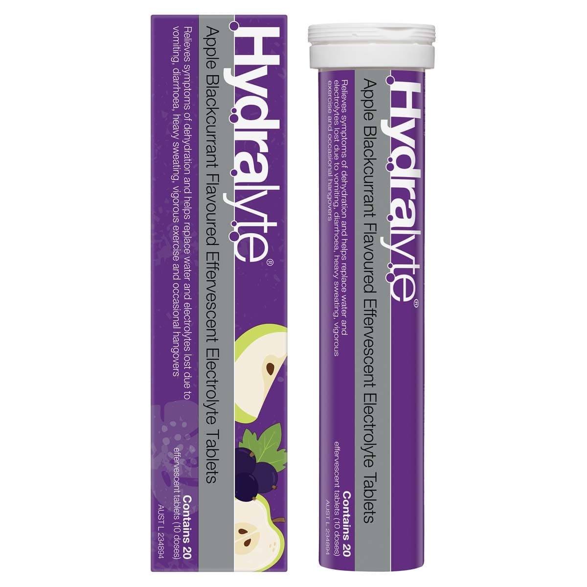 Thumbnail Hydralyte Effervescent Electrolyte Tablets Apple Blackcurrant 20 Pack