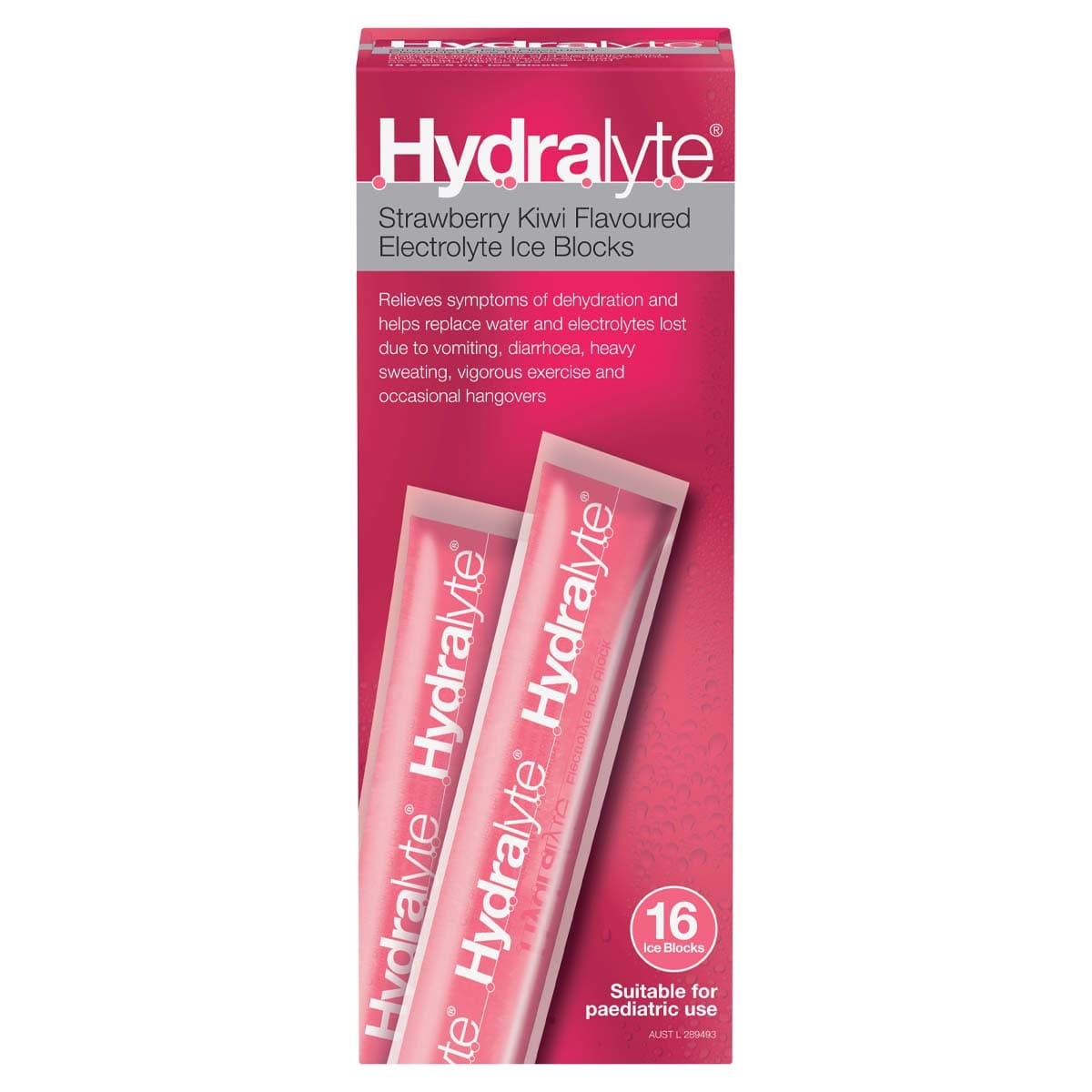 Thumbnail Hydralyte Electrolyte Ice Blocks Strawberry Kiwi 16 Pack