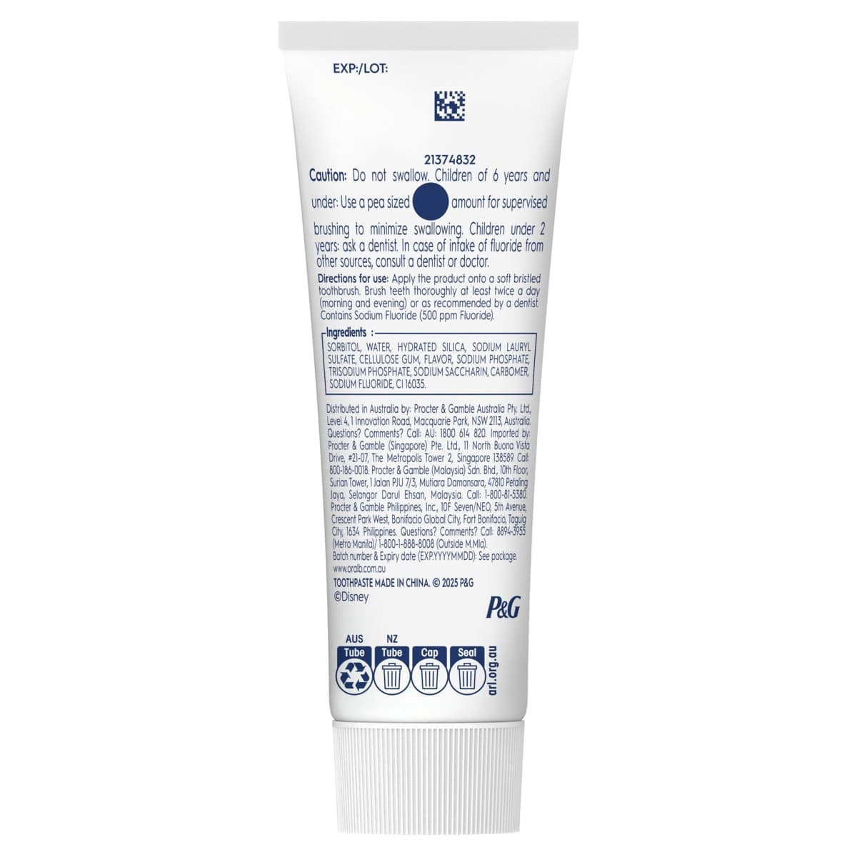 Thumbnail Oral B Kids Toothpaste 3+ Years Frozen 92g