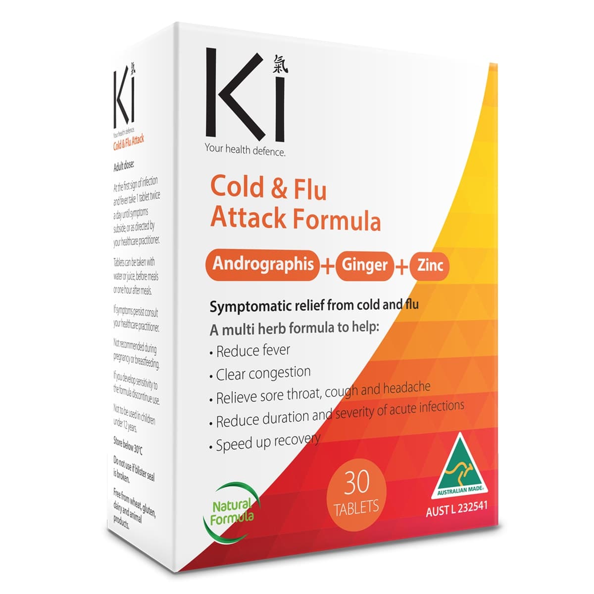 Thumbnail Ki Cold & Flu Attack Formula 30 Tablets