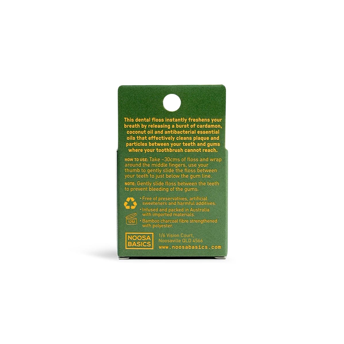 Thumbnail Noosa Basics Bamboo Charcoal Dental Floss - Cardamom 35m
