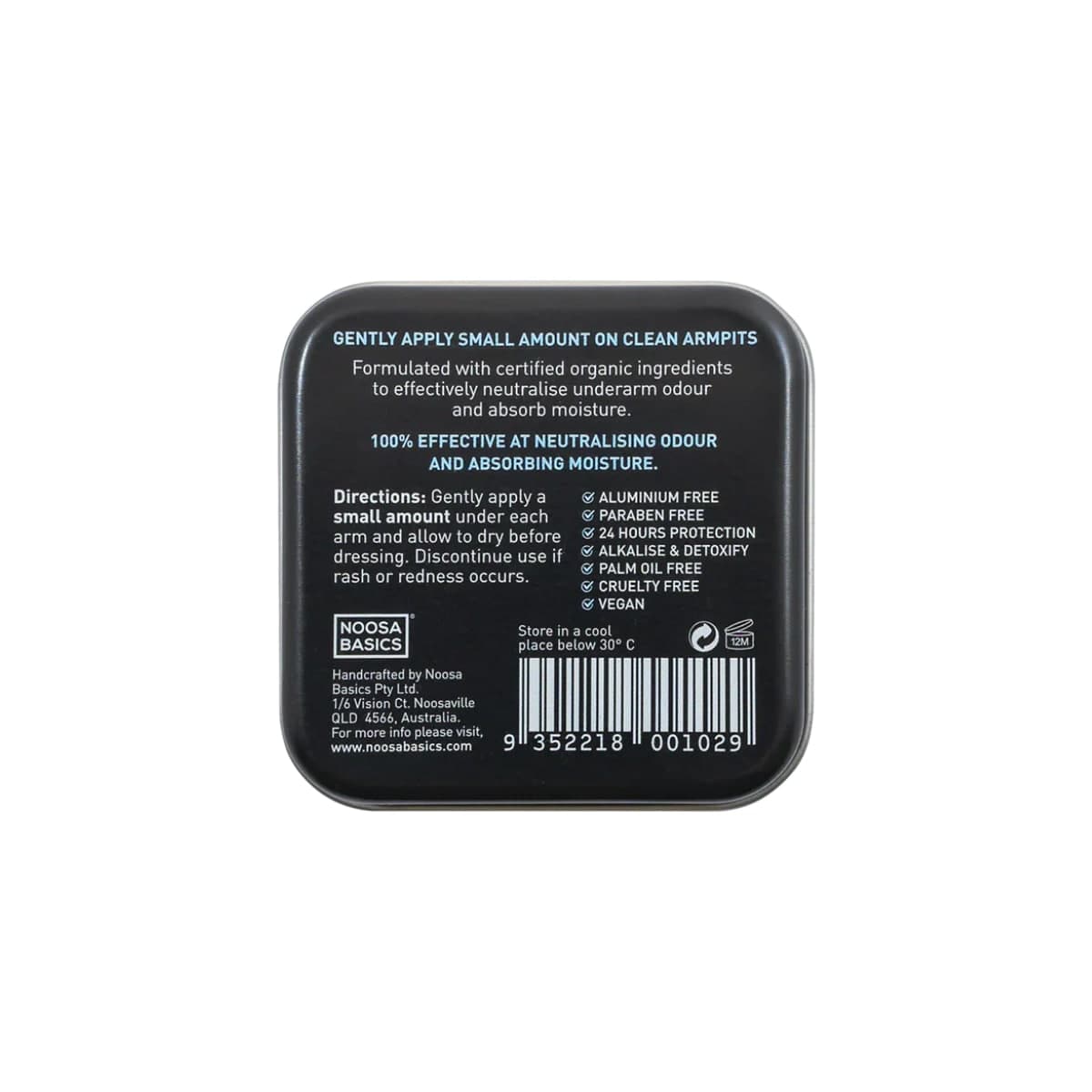 Thumbnail Noosa Basics Deodorant Tin - Charcoal & Eucalyptus 50g