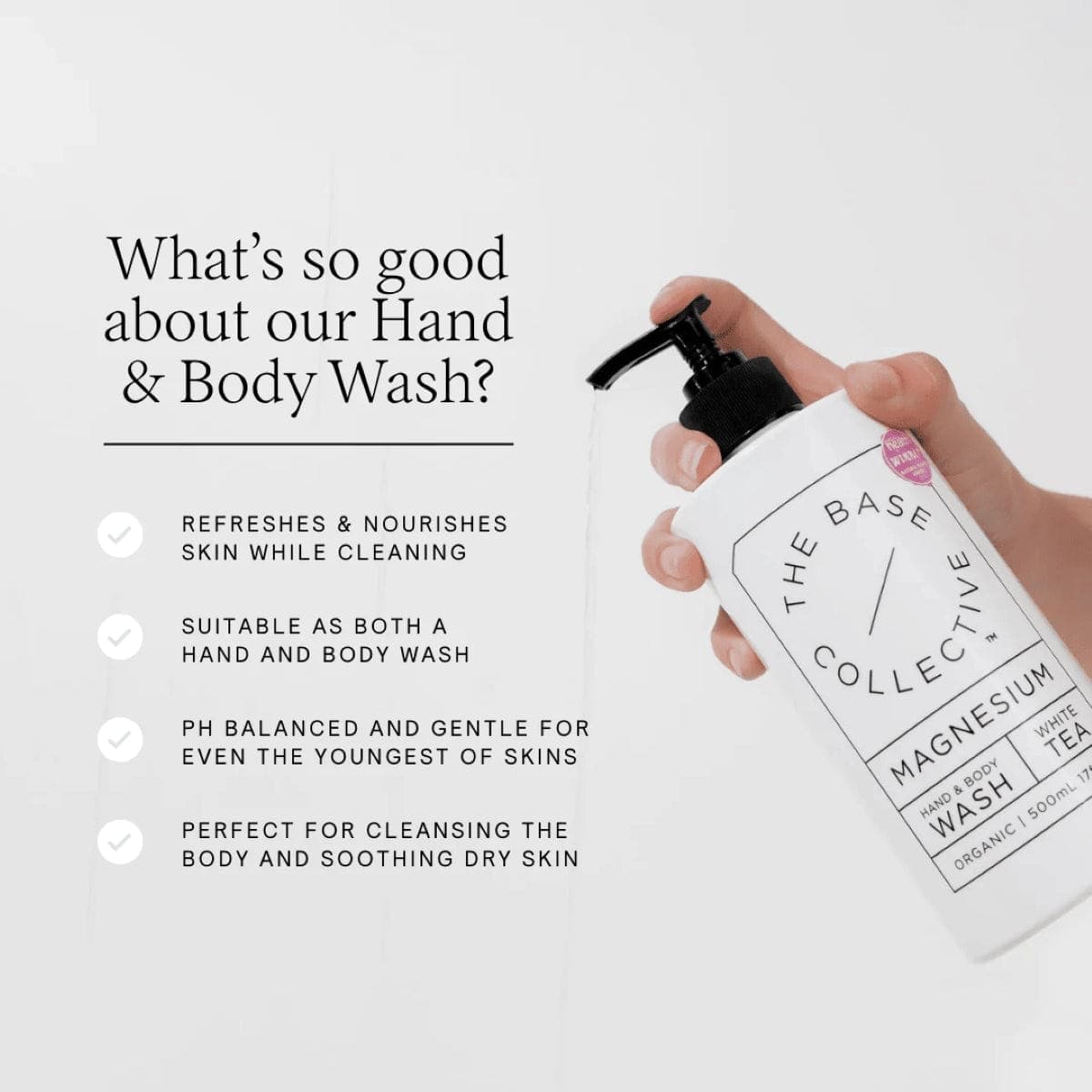 Thumbnail The Base Collective Hand and Body Wash White Tea & Magnesium 500mL