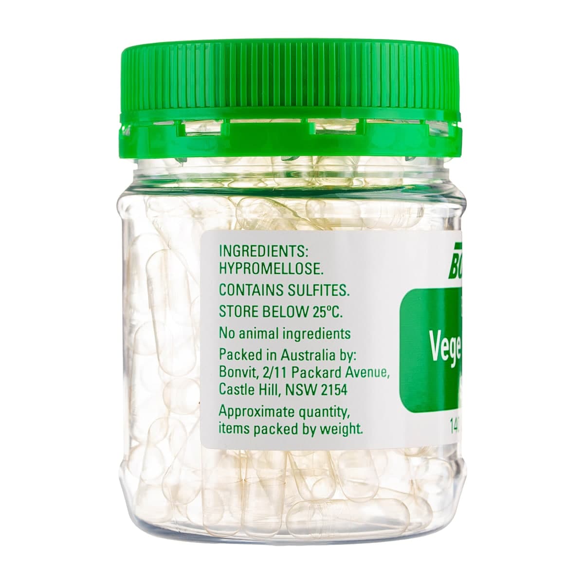 Thumbnail Bonvit Size 0 Empty Vege Capsules 140 Capsules