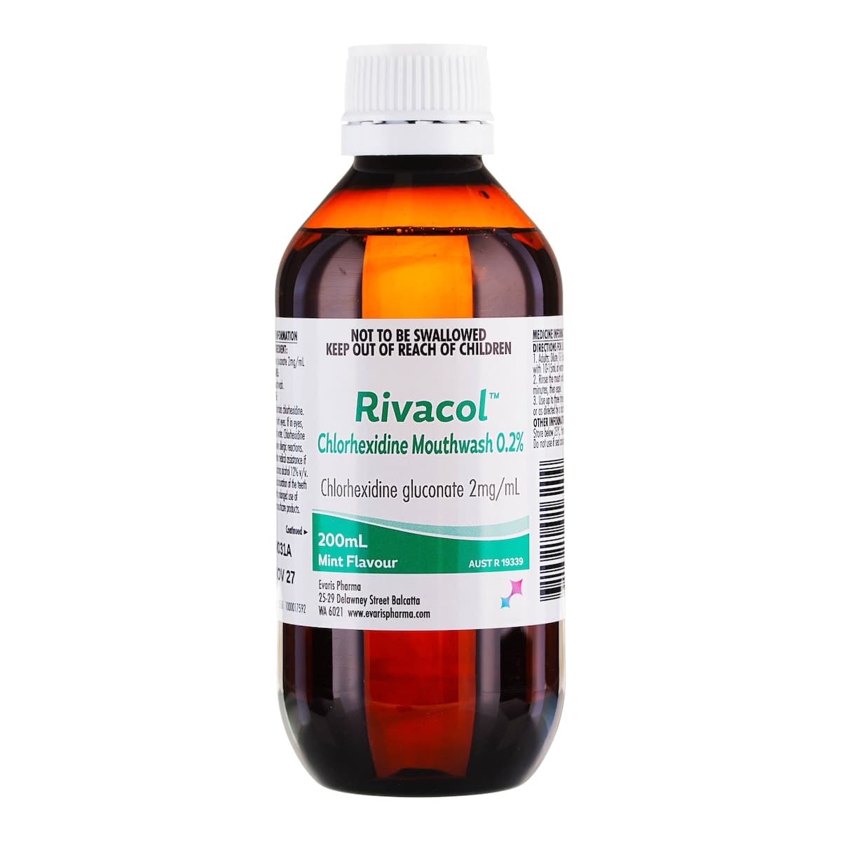 Thumbnail Rivacol Chlorhexidine Mouthwash 0.2% Mint 200ml