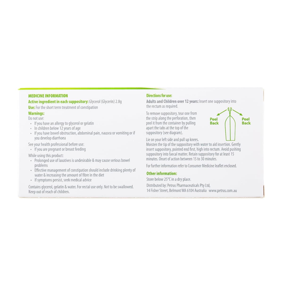 Thumbnail Glycerol Suppositories B.P. for Adults 12 Pack