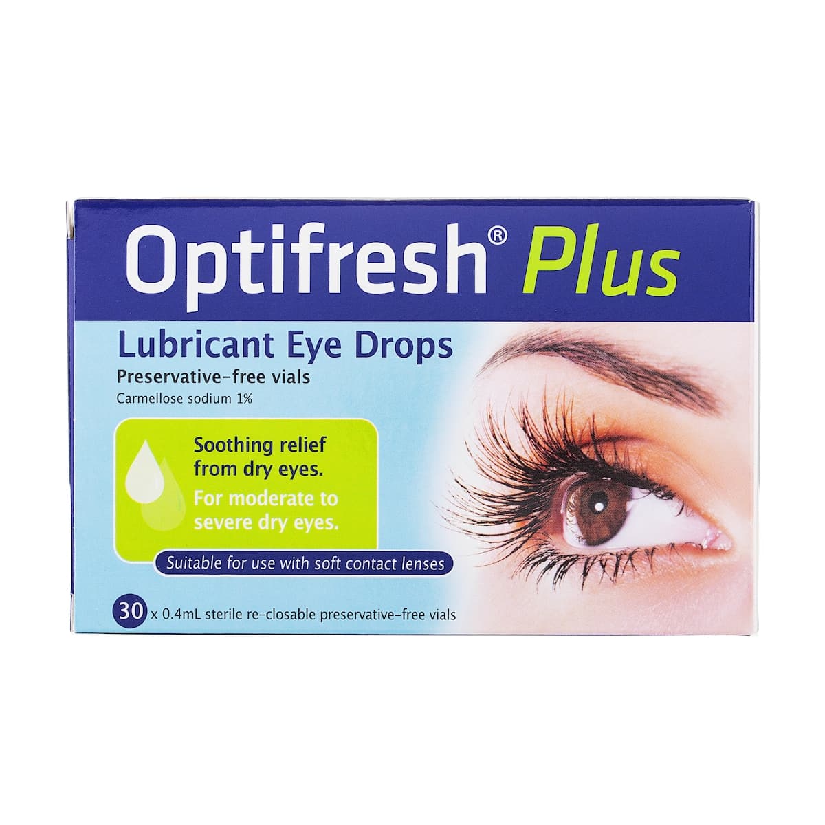 Thumbnail Optifresh Plus Lubricant Eye Drops 30 x 0.4ml Vials