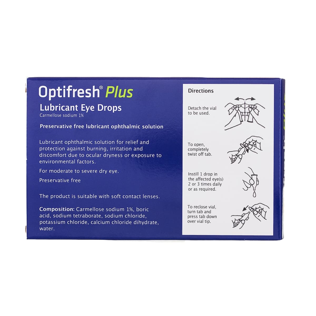 Thumbnail Optifresh Plus Lubricant Eye Drops 30 x 0.4ml Vials