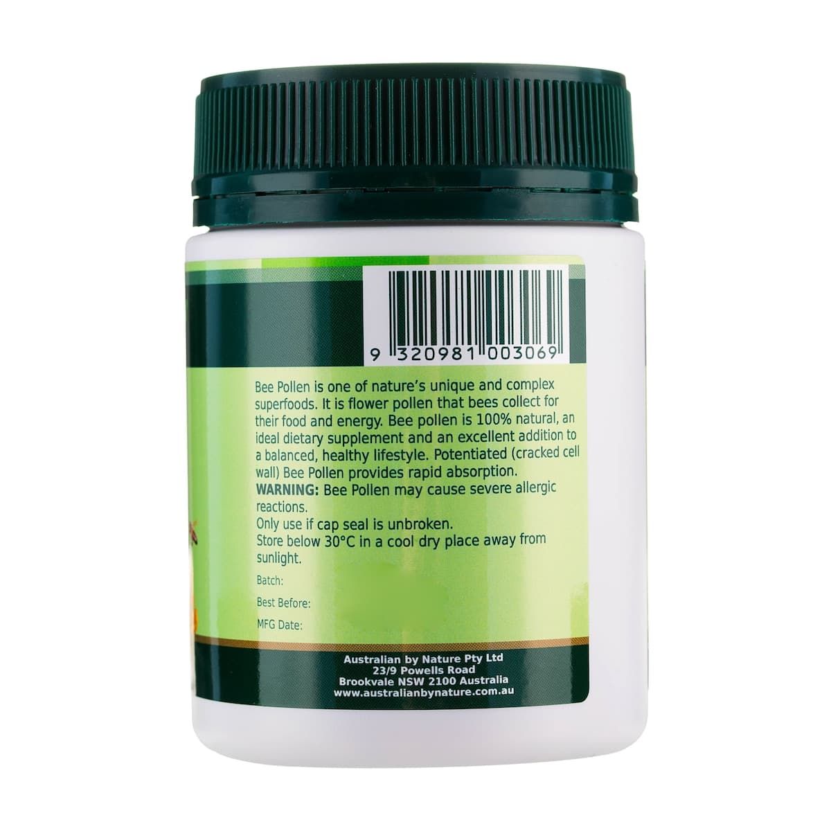 Thumbnail Australian by Nature Bee Pollen 500mg 180 Capsules