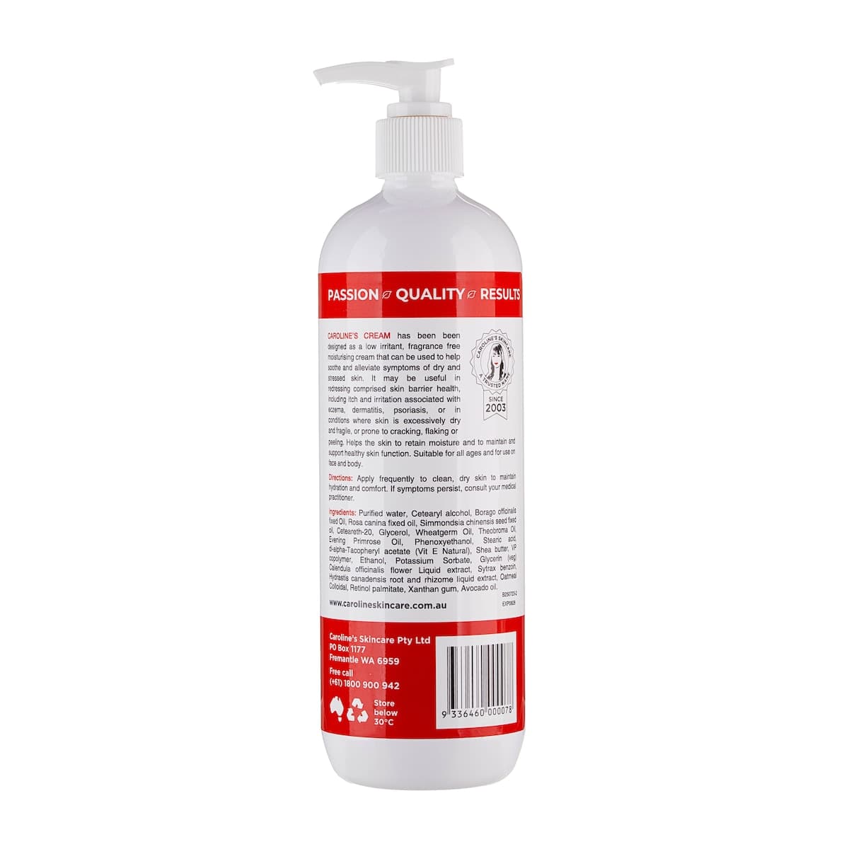 Thumbnail Carolines Cream Pump for Dry & Stressed Skin 500ml