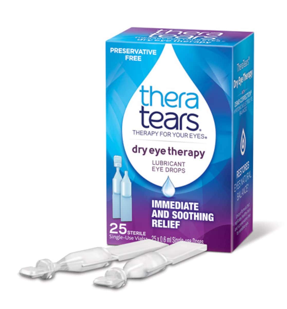 Thumbnail Thera Tears Dry Eyes Lubricant Eye Drops 25 x 0.6ml Vials