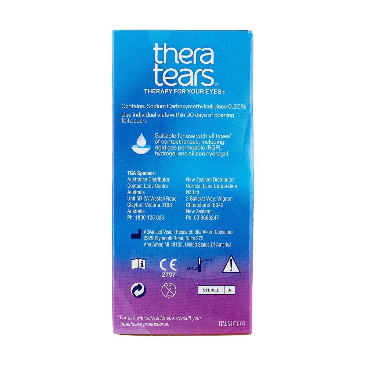 Thumbnail Thera Tears Dry Eyes Lubricant Eye Drops 25 x 0.6ml Vials