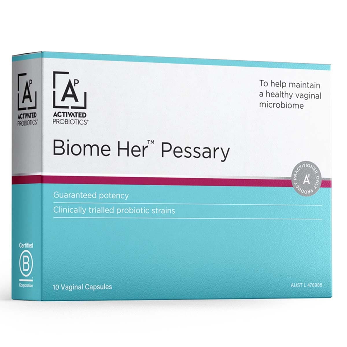 Thumbnail Activated Probiotics Biome Her Pessary 10 Capsules