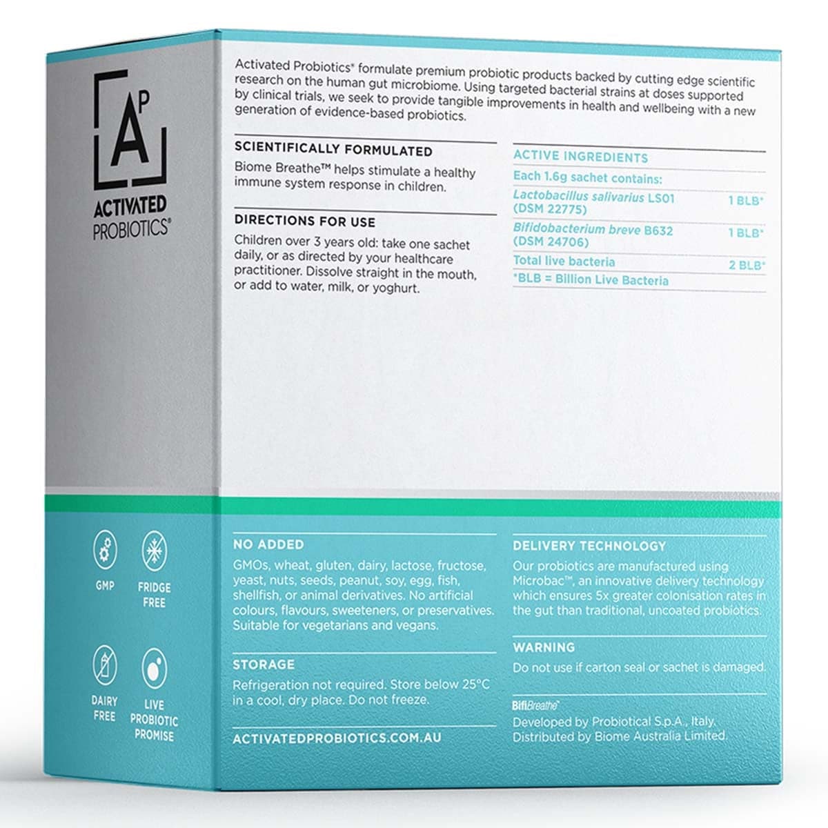 Thumbnail Activated Probiotics Biome Breathe Probiotic Powder 30g