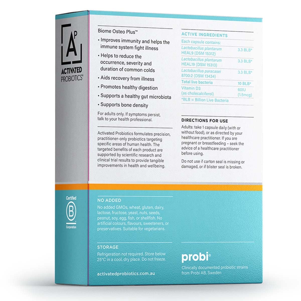 Thumbnail Activated Probiotics Biome Osteo Plus Probiotic 30 Capsules