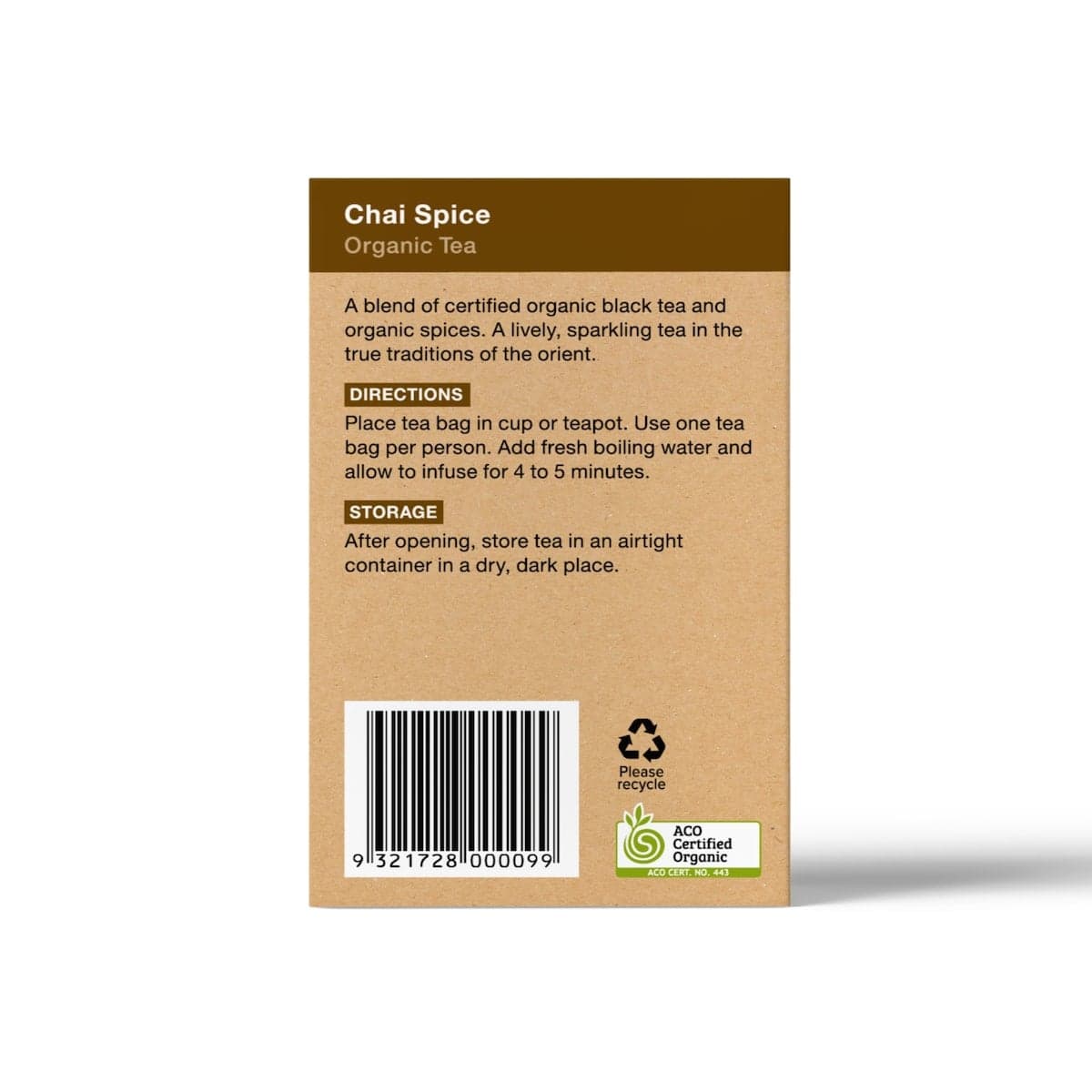 Thumbnail Planet Organic Chai Spice 25 Tea Bags