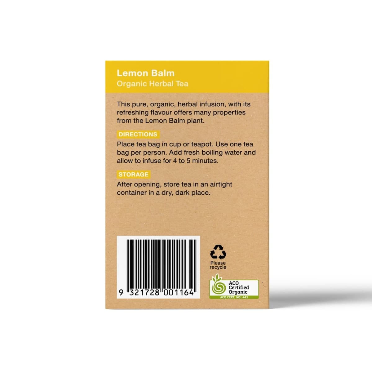 Thumbnail Planet Organic Lemon Balm Tea Bags 25 Pack