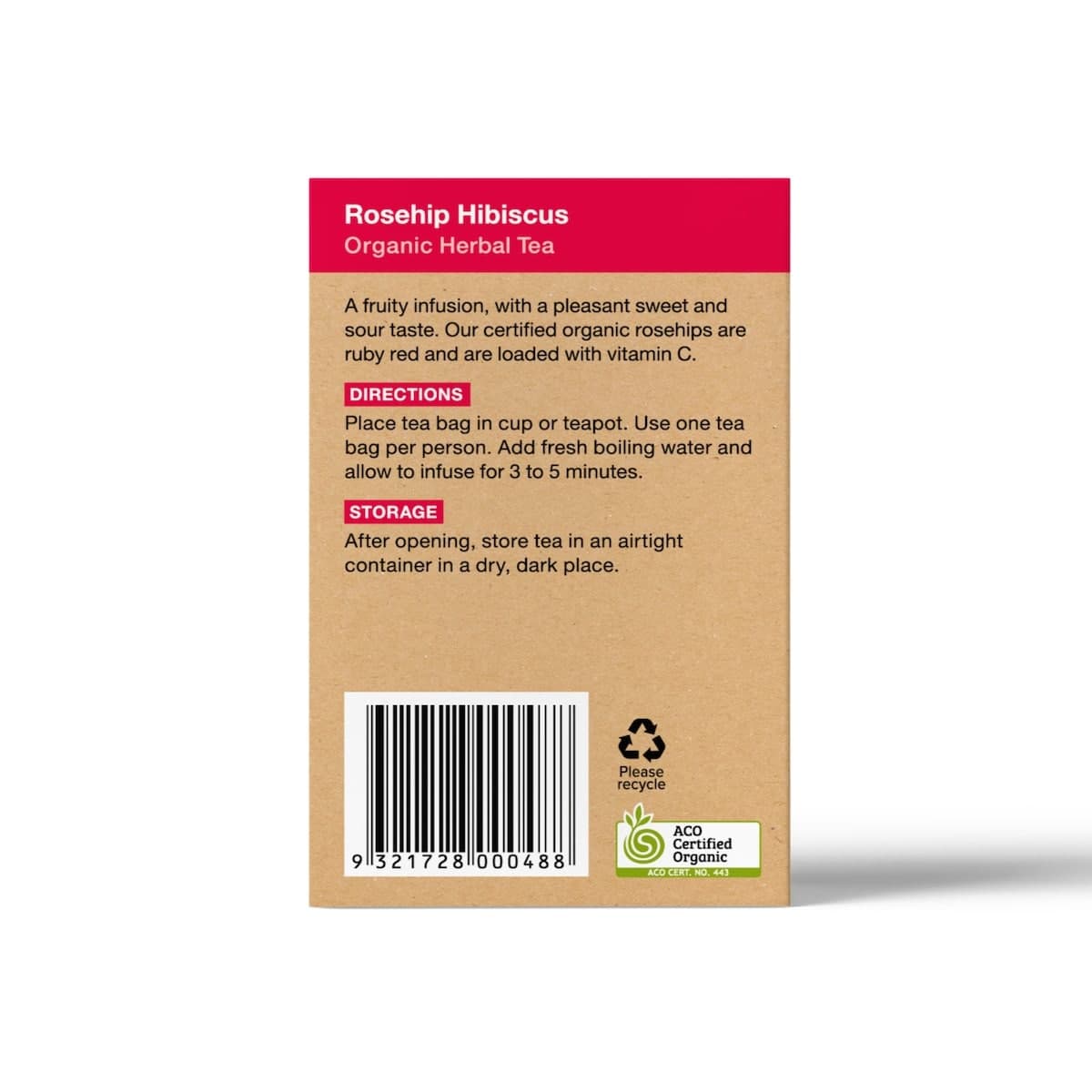 Thumbnail Planet Organic Rosehip Hibiscus Tea Bags 25 Pack