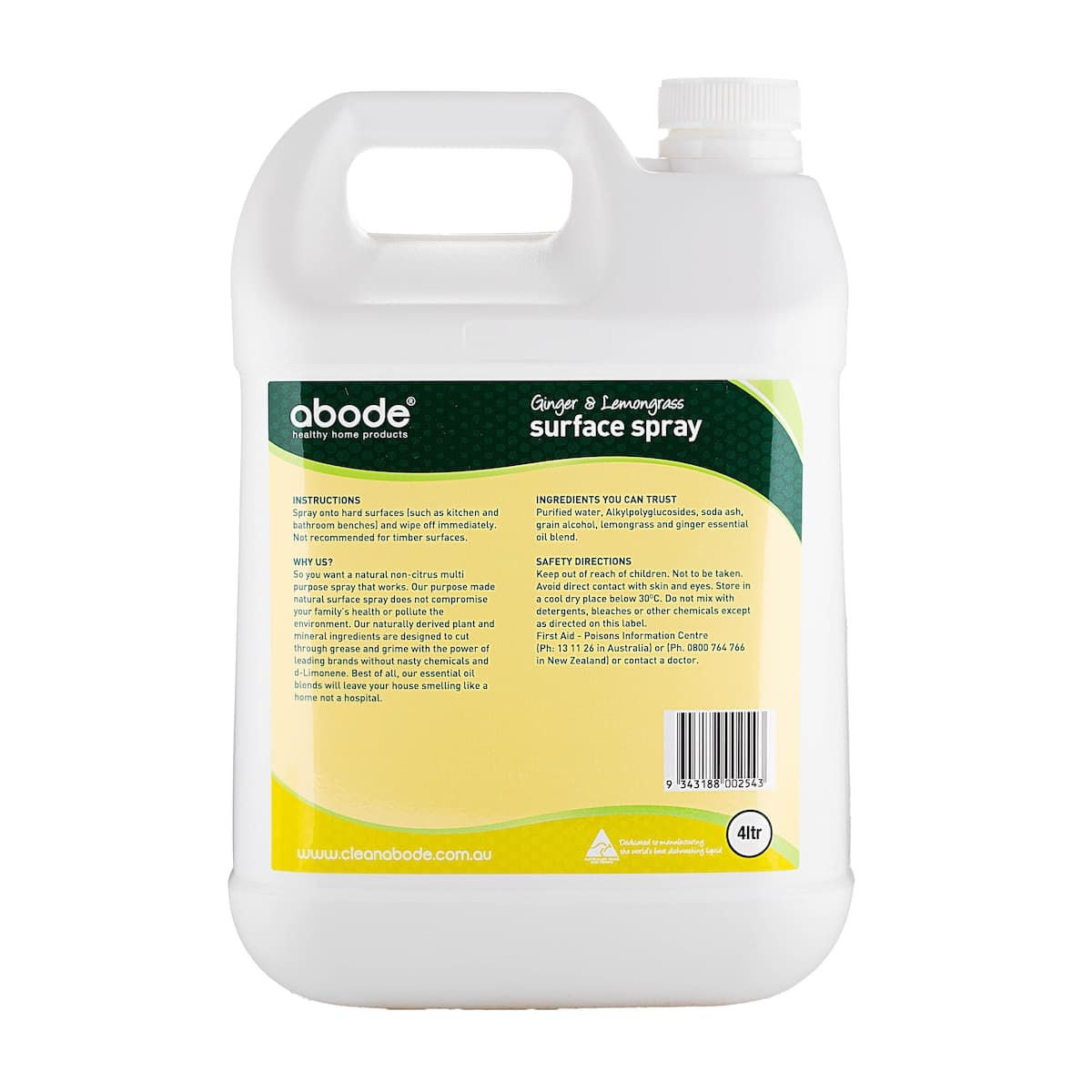 Thumbnail Abode Surface Cleaner Ginger & Lemongrass 4L