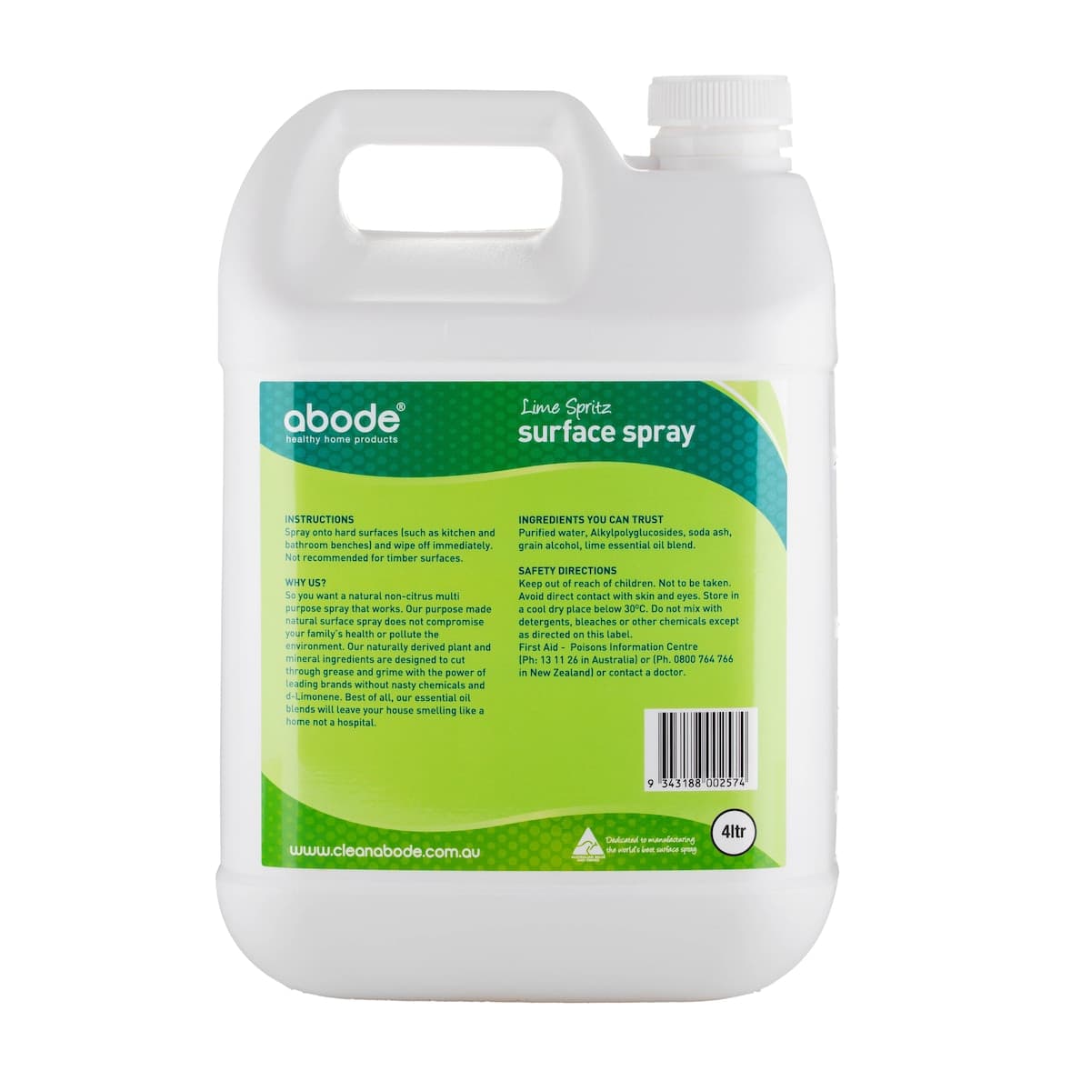 Thumbnail Abode Surface Cleaner Lime Spritz 4L