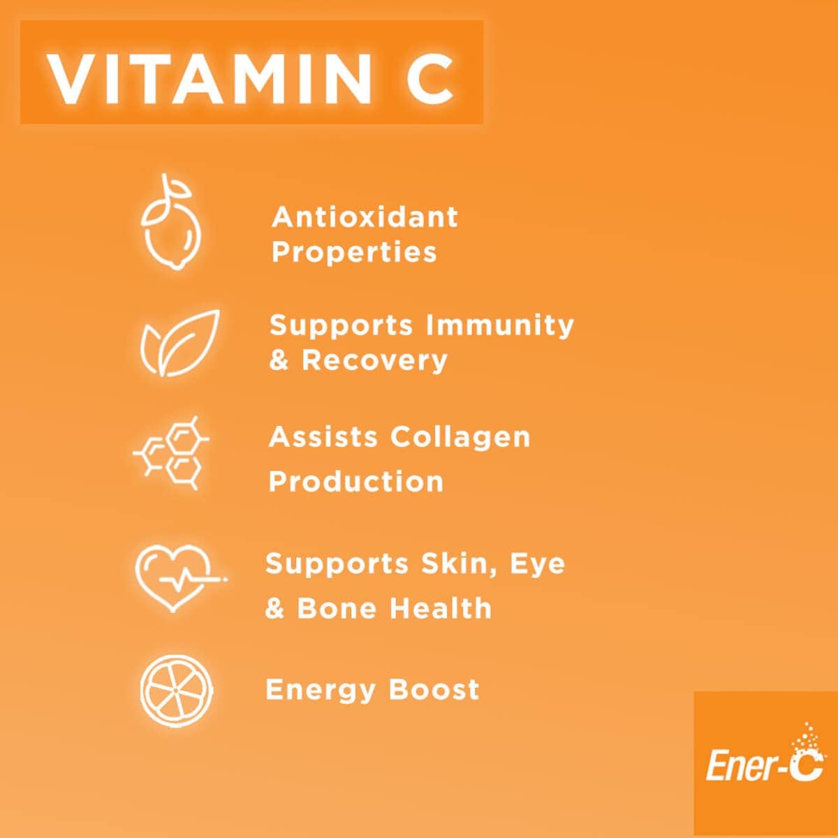 Thumbnail Ener-C 1000mg Vitamin C Orange Flavour 12 Sachets
