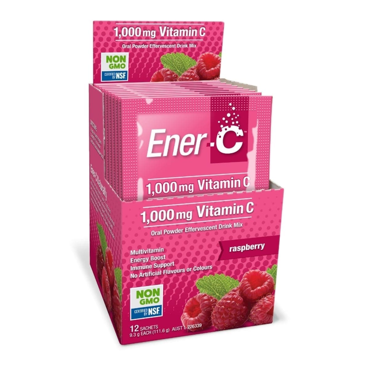 Thumbnail Ener-C 1000mg Vitamin C Raspberry Flavour 12 Sachets