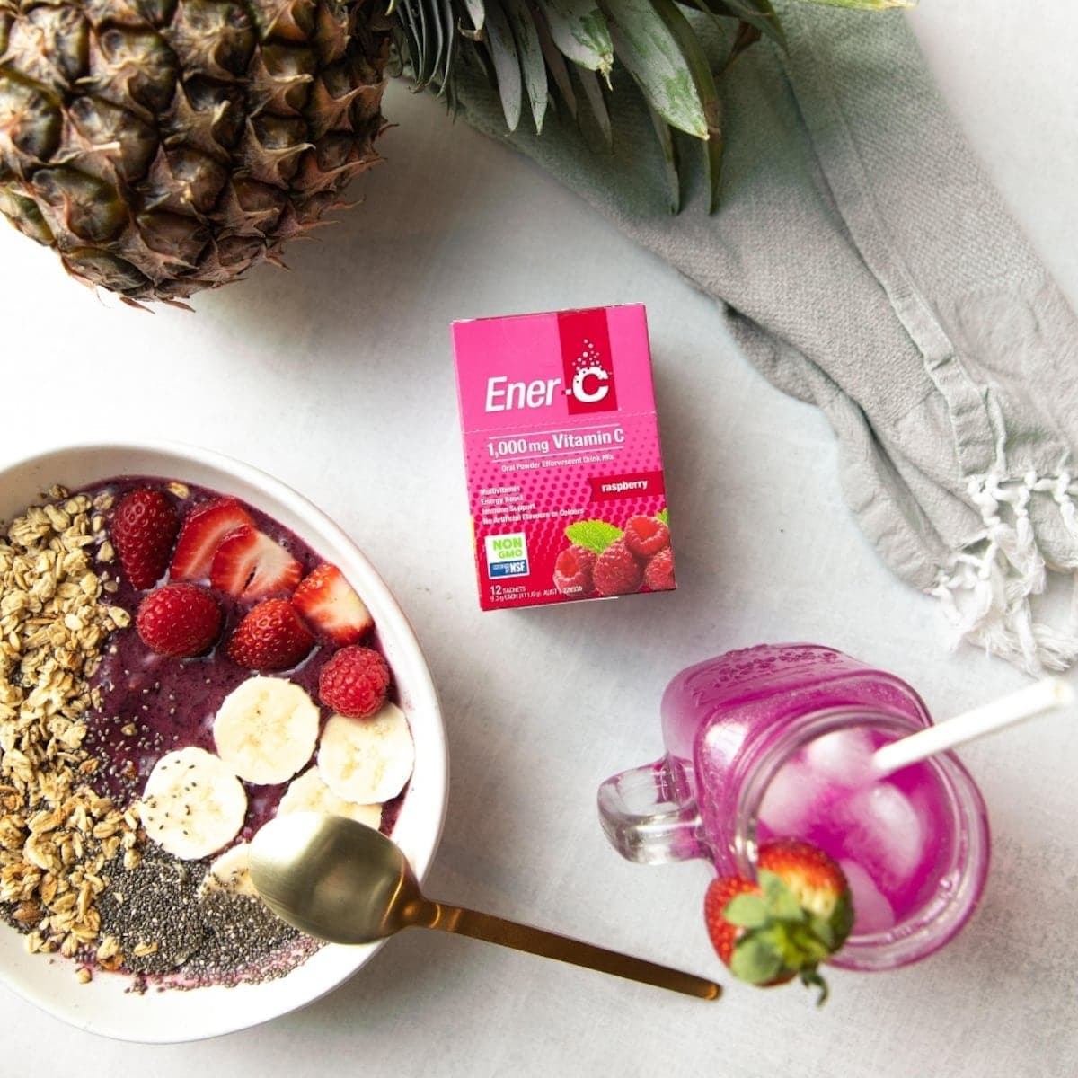 Thumbnail Ener-C 1000mg Vitamin C Raspberry Flavour 12 Sachets