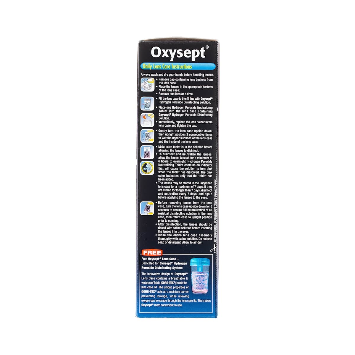 Thumbnail Oxysept Hydrogen Peroxide Disinfecting System 240ml x 3 Plus 72 Tablets
