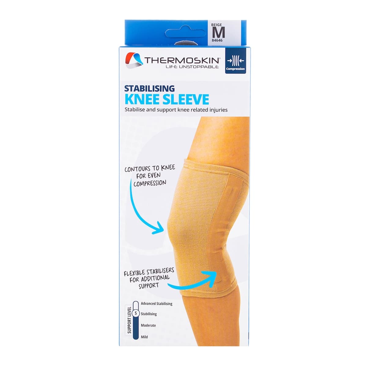 Thumbnail Thermoskin Elastic Stabilising Knee Sleeve M