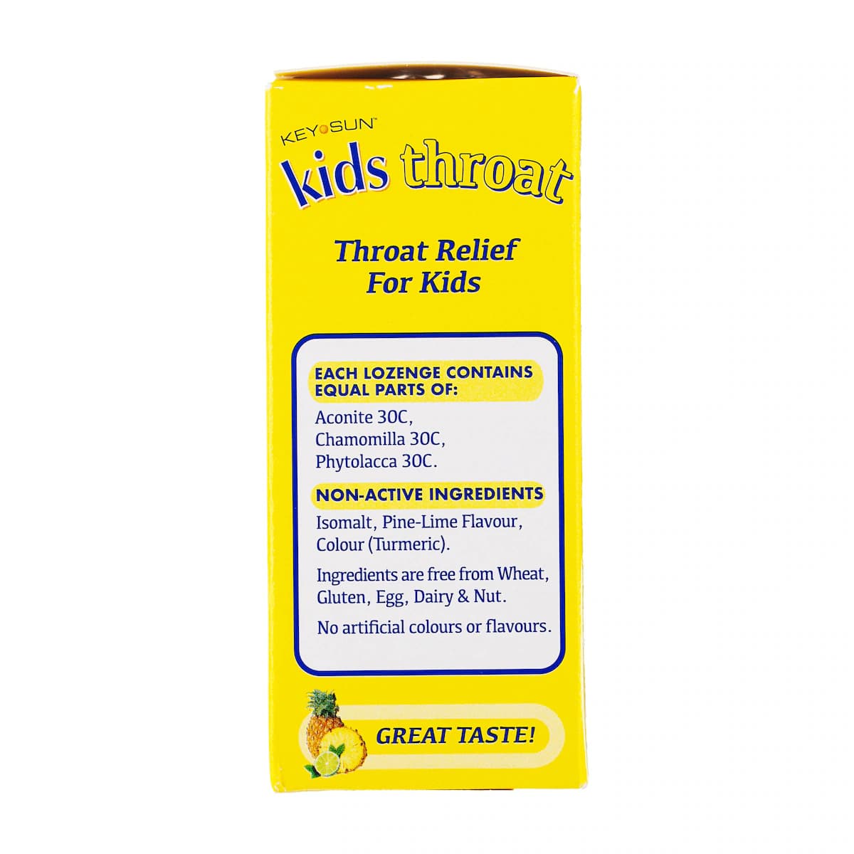 Thumbnail Key Sun Kids Throat Pine-Lime 10 Lozenges