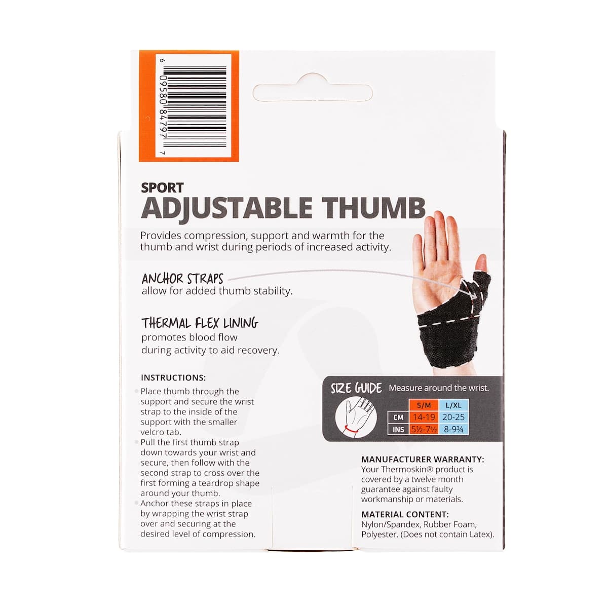 Thumbnail Thermoskin Sport Thumb Adjustable Right S/M