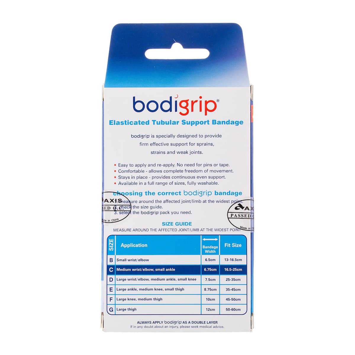 Thumbnail Bodigrip Tubular Support Bandage Size C 6.75cm x 1m