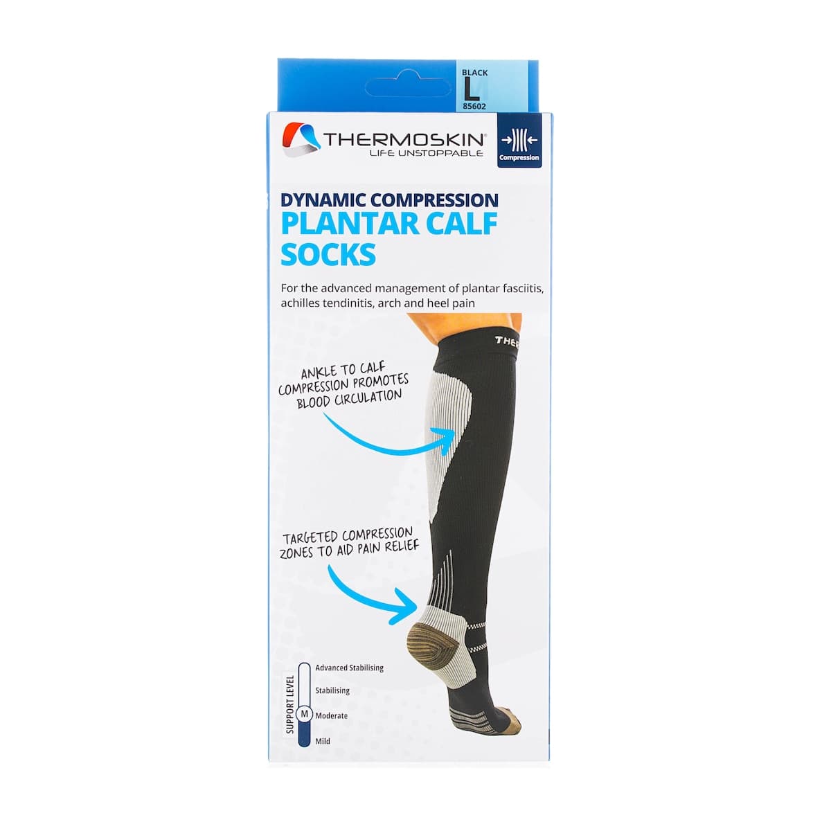 Thumbnail Thermoskin Plantar FXT Compression Calf Socks L