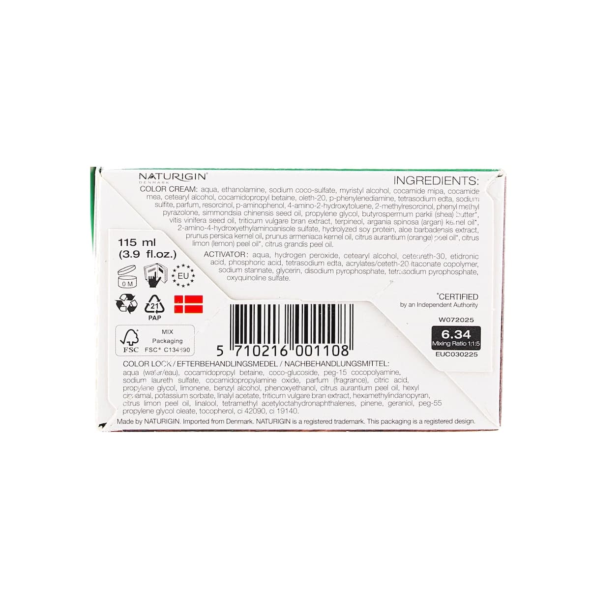 Thumbnail Naturigin 6.34 Medium Copper Blonde Natural Permanent Hair Colour