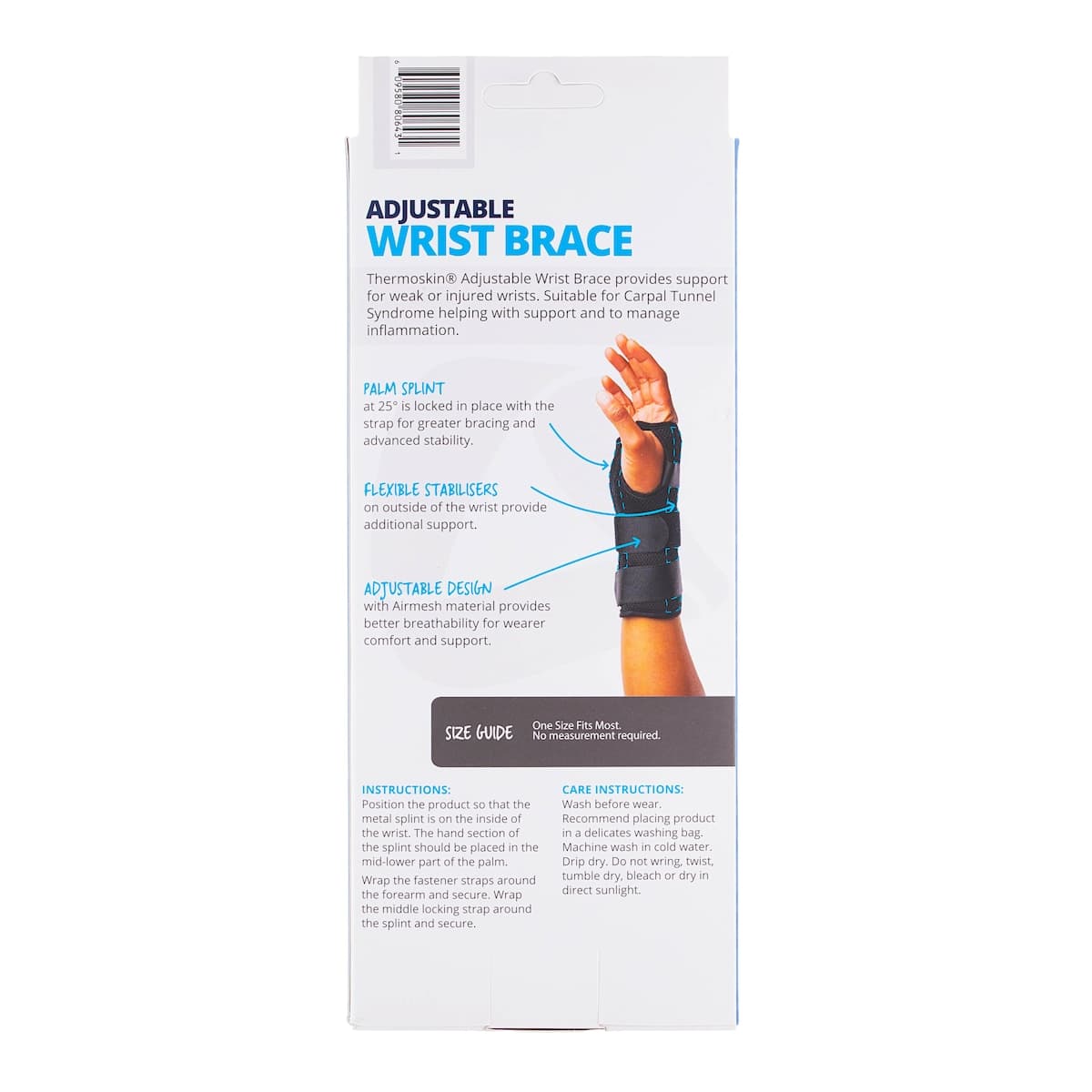 Thumbnail Thermoskin Adjustale Wrist Brace Right Hand One Size
