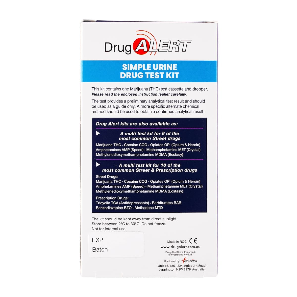 Thumbnail Drug Alert Marijuana Urine Test Kit 1 Pack