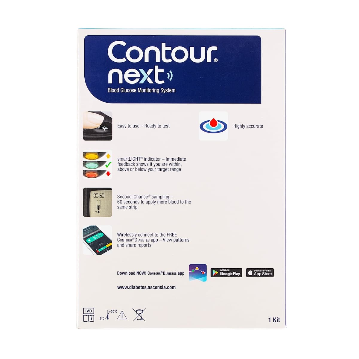 Thumbnail Contour Next Blood Glucose Monitoring System Meter Kit